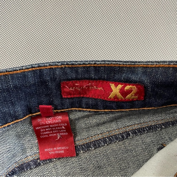 X2 Quality Denim Dark Denim Flare Jeans Women’s Size 12 - Picture 7 of 10